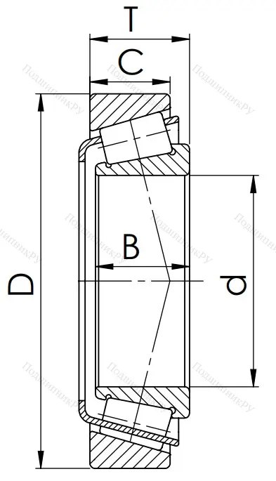 Конический роликовый подшипник 6-2007124 А (СПЗ-9) в Химках