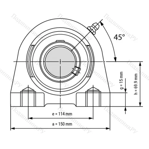 Подшипниковый узел UCPA 213 - Вал: 65 мм от производителя  LPZ
