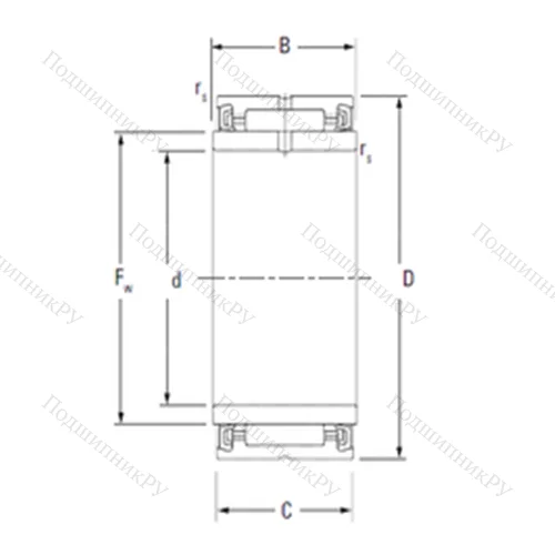 Подшипник игольчатый радиальный NA 4902,2RS