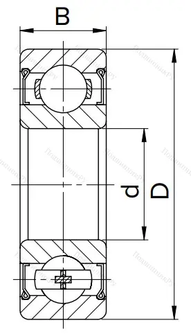 Шариковый однорядный подшипник 80101 (6001 ZZ) в Химках