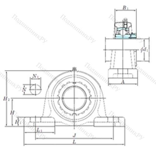 Подшипниковый узел шариковый радиальный UKPX 05
