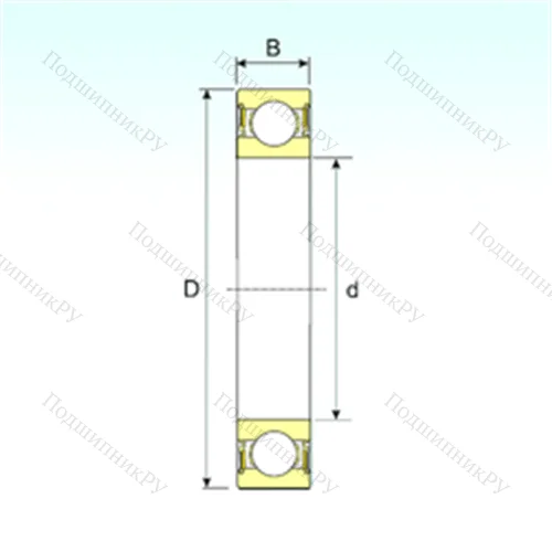 Подшипник шариковый радиальный 628/9-2RS от производителя  ISB Подшипник шариковый радиальный 628/9-2RS от производителя  ISB