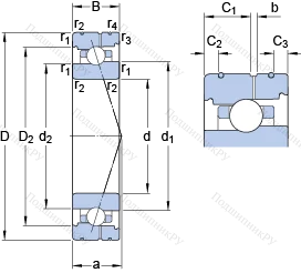 Подшипник 7022 ACB/HCP 4AL
