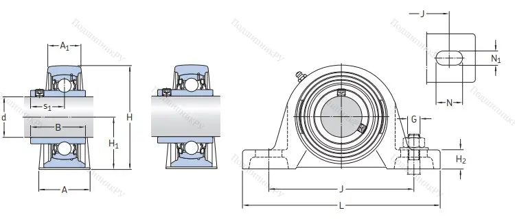Подшипниковый узел SY 60 TR в Химках