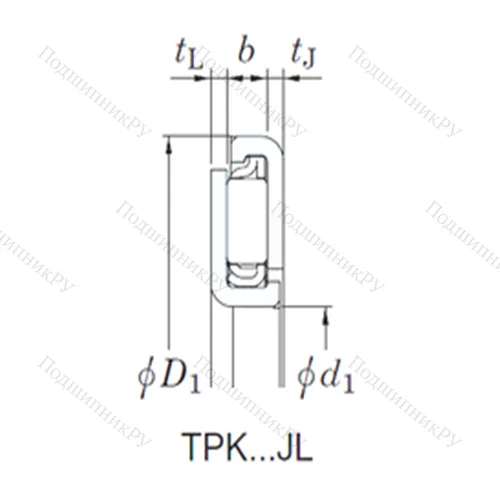 Подшипник игольчатый упорный TPK 7490JL