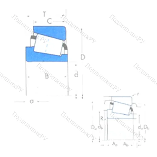 Подшипник роликовый радиально-упорный 07100/07196 от производителя  TIMKEN