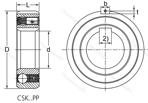 Подшипник обгонной муфты  CSK 25 PP в Химках