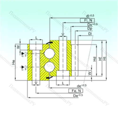 Подшипник шариковый опорно-поворотный ZB 2.35.1935.400-1SPPN