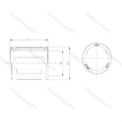 Подшипник шариковый линейный CLB 16