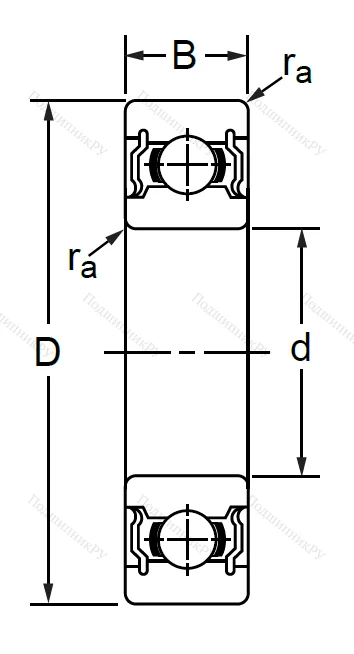 Однорядный шариковый подшипник SS 6302 2RS (180302 Ю ГОСТ) в Химках