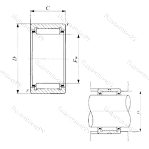Подшипник игольчатый радиальный TAF 162420/SG