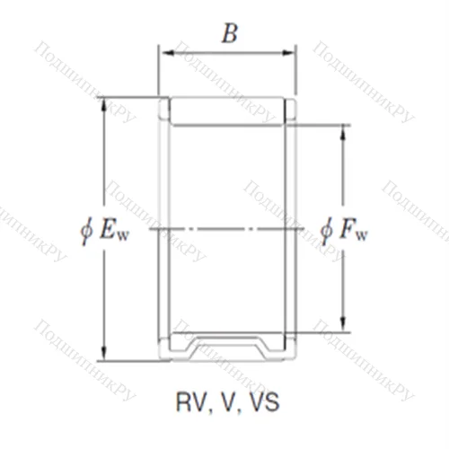 Подшипник игольчатый радиальный RV 304016A-4