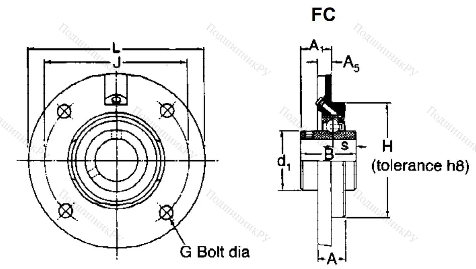 Подшипниковый узел FC 40 EC в Химках