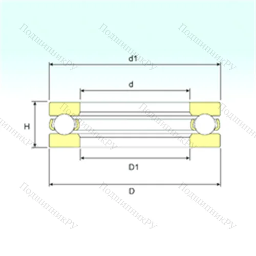 Подшипник шариковый упорный 51244 M