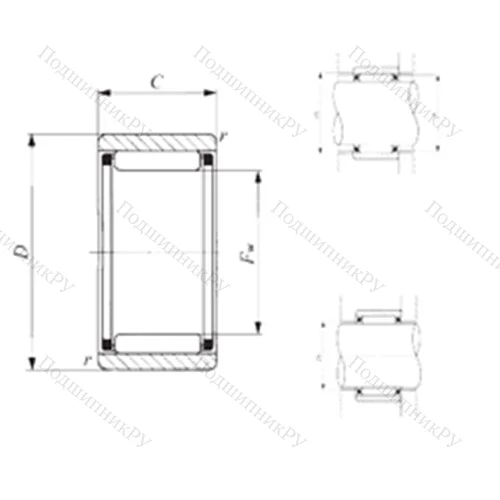 Подшипник игольчатый радиальный RNAF 405520