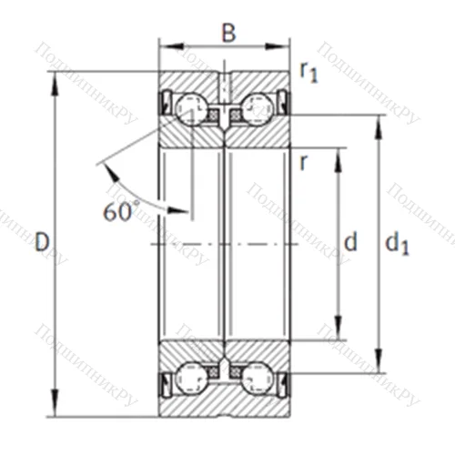 Подшипник шариковый упорно-радиальный ZKLN 2052-2Z