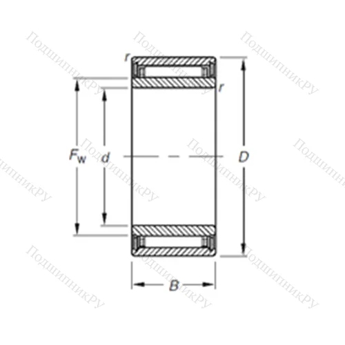 Подшипник игольчатый радиальный NKJ 7/16TN от производителя  TIMKEN