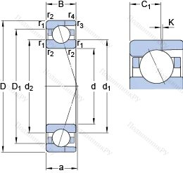 Подшипник 7010 ACD/HCP 4AH