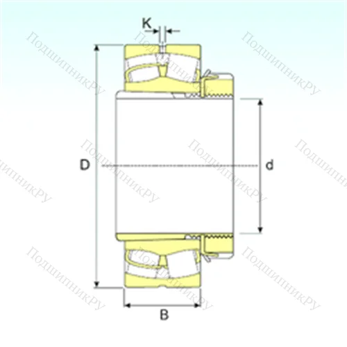 Подшипник роликовый радиальный самоцентрирующийся 22206 EKW 33+H 306 от производителя  ISB Подшипник роликовый радиальный самоцентрирующийся 22206 EKW 33+H 306 от производителя  ISB