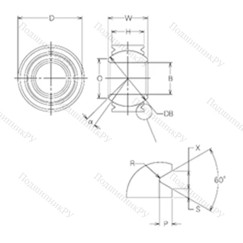 Подшипник скольжения сферический MBW 18VCR от производителя  NMB