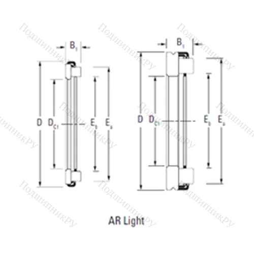 Подшипник игольчатый упорный AR 10 75 100,4