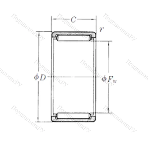 Подшипник игольчатый радиальный RLM 152320-1