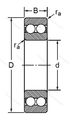 Двухрядный шариковый подшипник 4202 A 2RSTN в Химках