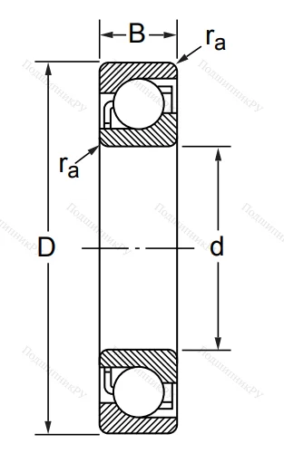 Радиально-упорный шариковый подшипник 7311 B/DB (266311 ГОСТ) в Химках