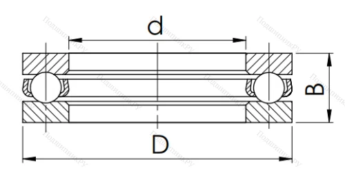 Упорный шариковый подшипник 8124 (51124) в Химках