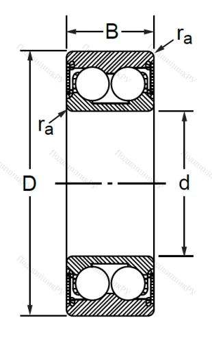 Радиально-упорный шариковый подшипник 3056309 2RS (3309 A 2RSTN) в Химках