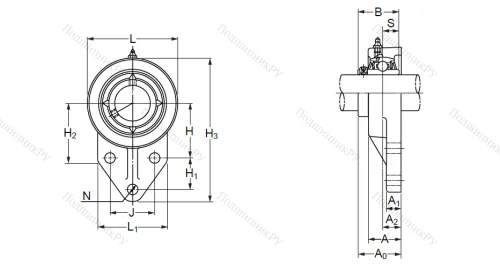 Подшипниковый узел UCFK 210 (UCFH 210) в Химках