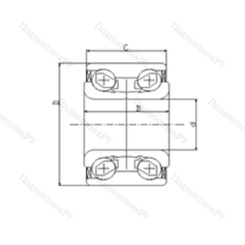 Подшипник шариковый радиально-упорный IJ 121006 от производителя  ILJIN