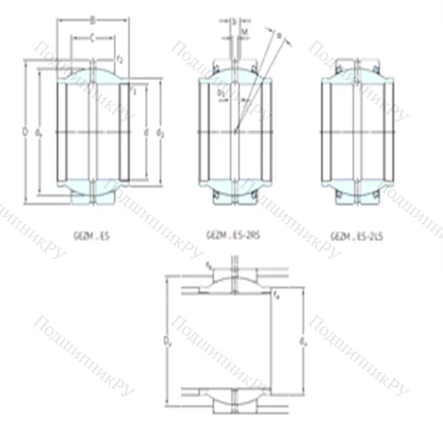 Подшипник скольжения сферический GEZM 600ES-2LS