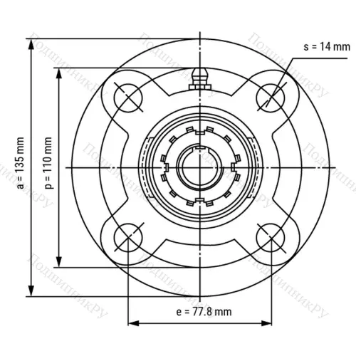 Подшипниковый узел UKFC 207+H 2307 - Вал: 30 мм от производителя  LPZ