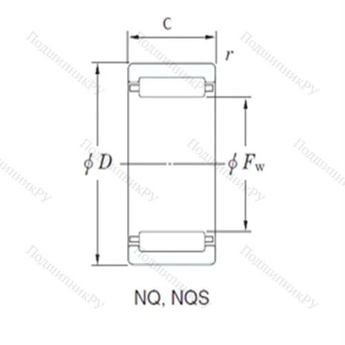 Подшипник игольчатый радиальный 28NQ 4020