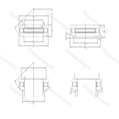 Подшипник шариковый упорный 53308+U 308 от производителя  SKF Подшипник шариковый упорный 53308+U 308 от производителя  SKF