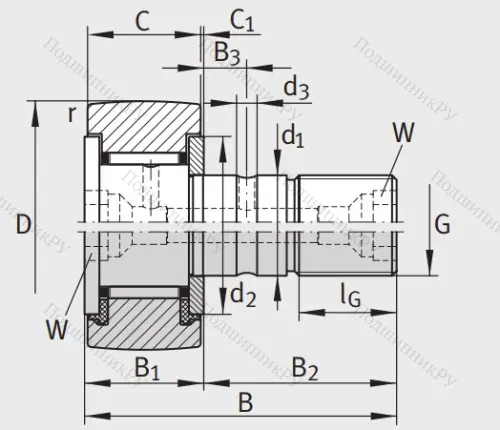 Подшипник KR 30 PP от производителя  INA