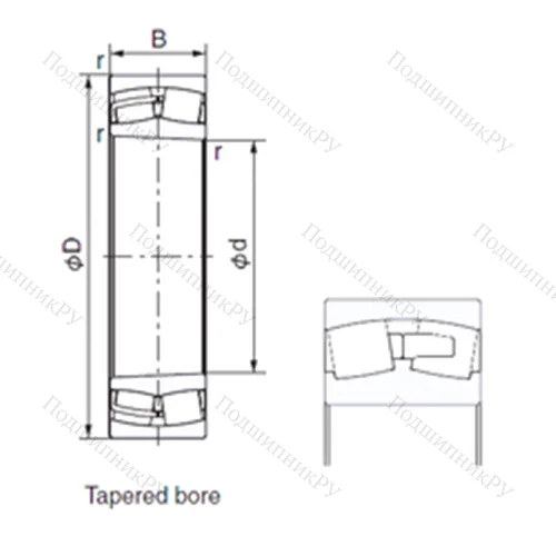 Подшипник роликовый радиальный 23128AXK от производителя  NACHI