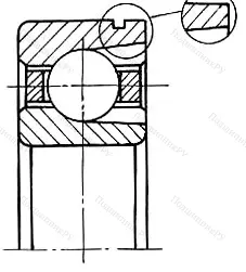 Модификация подшипника 6-170412Л размер 60x150x35 от производителя  ГПЗ-23