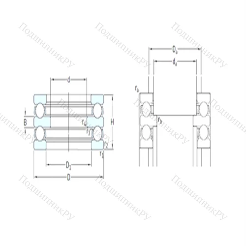 Подшипник шариковый упорный 52210 от производителя  SKF Подшипник шариковый упорный 52210 от производителя  SKF
