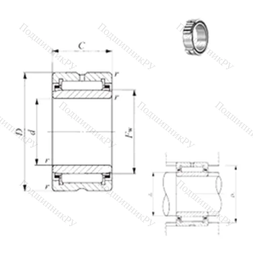 Подшипник игольчатый радиальный TAFI 608235