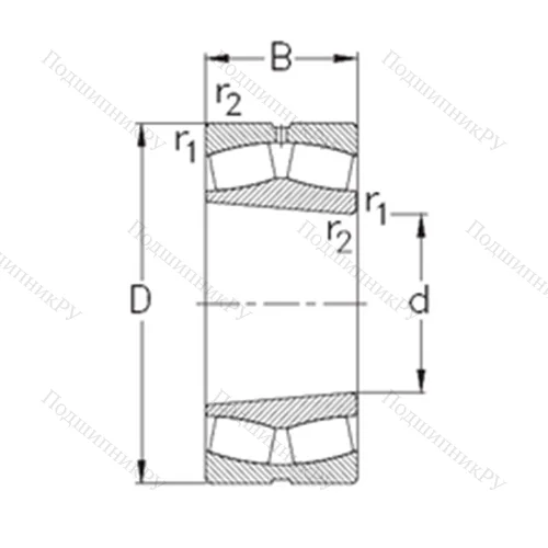 Подшипник роликовый радиальный самоцентрирующийся 23960-K-MB-W 33 от производителя  NKE Подшипник роликовый радиальный самоцентрирующийся 23960-K-MB-W 33 от производителя  NKE