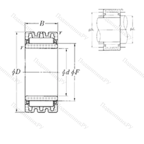 Подшипник игольчатый радиальный NA 49/32S