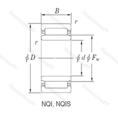Подшипник игольчатый радиальный NQI 32/20