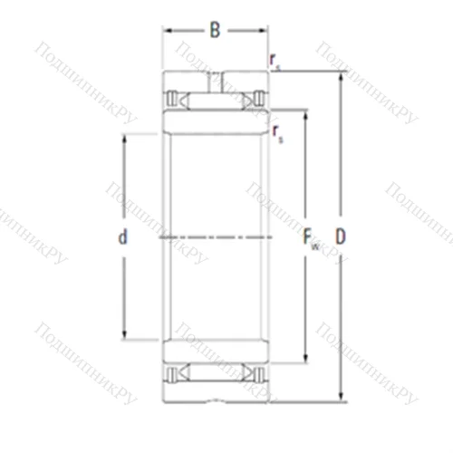 Подшипник игольчатый радиальный NA 22035 от производителя  KOYO