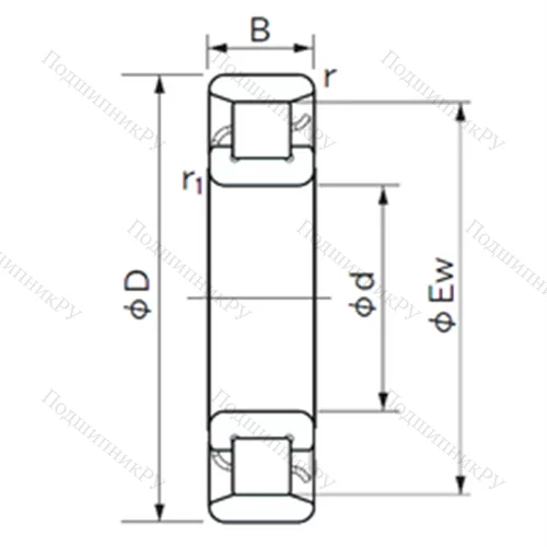 Подшипник роликовый радиальный N 424