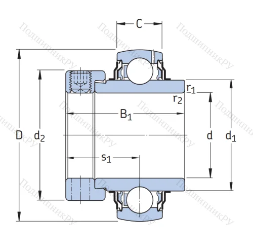 Корпусный подшипник YEL 209-2F в Химках