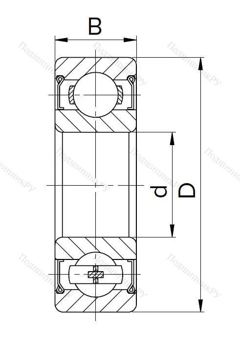 Миниатюрный шариковый подшипник 60026 (626 Z) в Химках