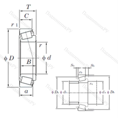 Подшипник роликовый радиально-упорный 32915JR от производителя  KOYO Подшипник роликовый радиально-упорный 32915JR от производителя  KOYO