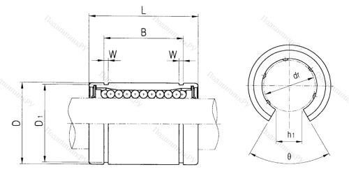 Подшипник LM 25 UU OP в Химках